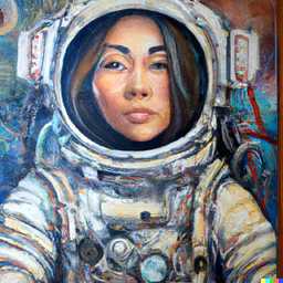 an astronaut, painting by Amanda Sage generated by DALL·E 2